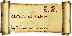Répási Rudolf névjegykártya