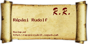 Répási Rudolf névjegykártya